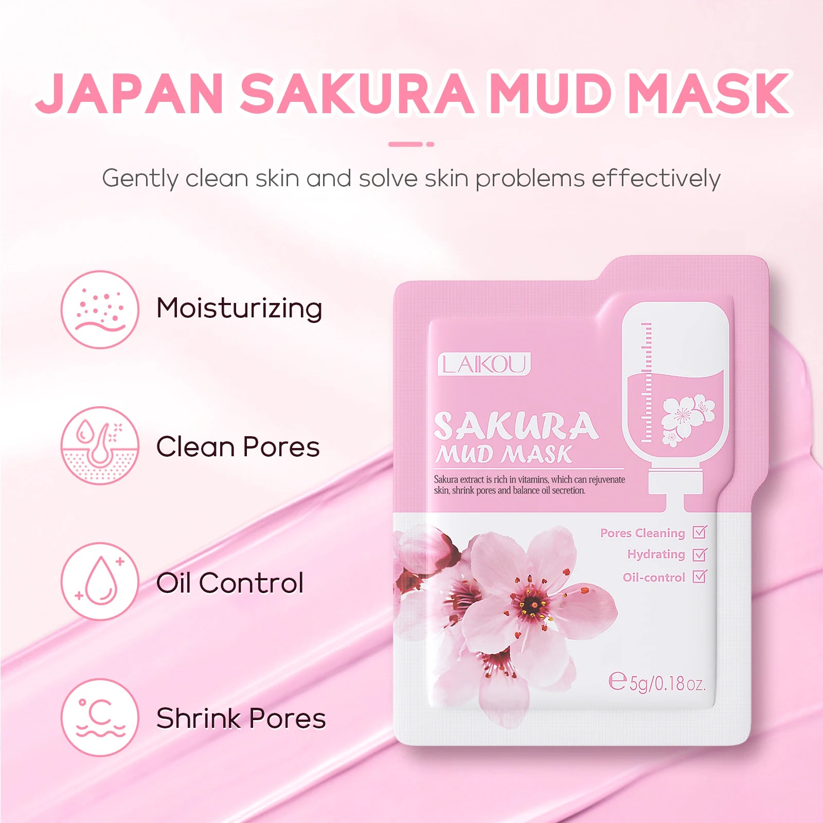 Laikou japão sakura conjunto de cuidados com a pele hidratante anti-envelhecimento kit rugas suavização brilho aumentando kit facial presente conjunto
