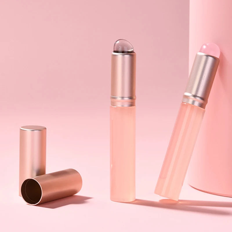 Pincel de maquiagem corretivo labial de silicone, pincel de silicone para bálsamo labial, brilho labial, batom multifuncional