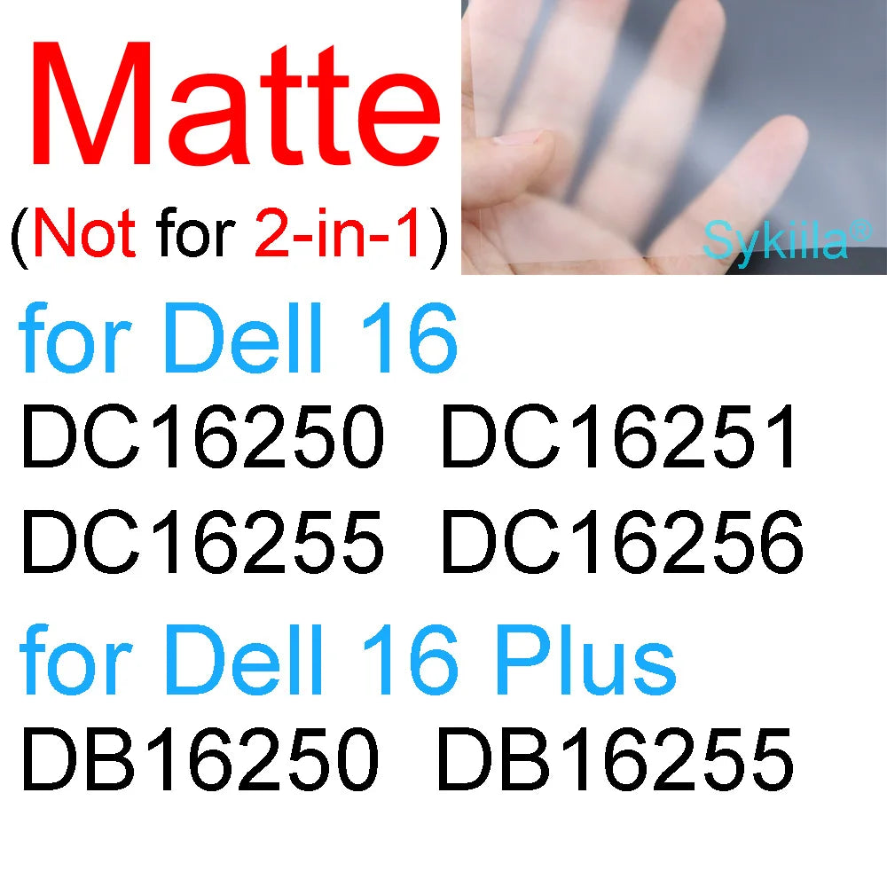 Protetor de Tela para Dell 14 Pro 13 15 16 Plus Max 18 DC14255 PC14255 DB16255 PC16255 HD Transparente Fosco Película Protetora