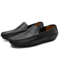Sapatos de couro masculino luxo na moda casual deslizamento em mocassins formais mocassins italiano preto masculino sapatos de condução tênis plus size