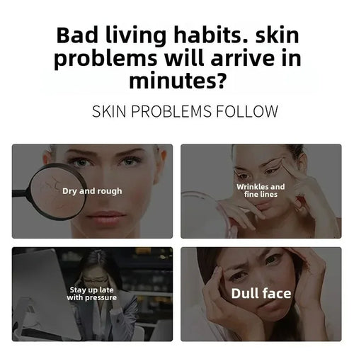 Anti-rugas rosto cuidados com a pele soro conjunto desvanece-se linhas finas hidratante facial brilho anti envelhecimento endurecimento cuidados com a pele essência óleo