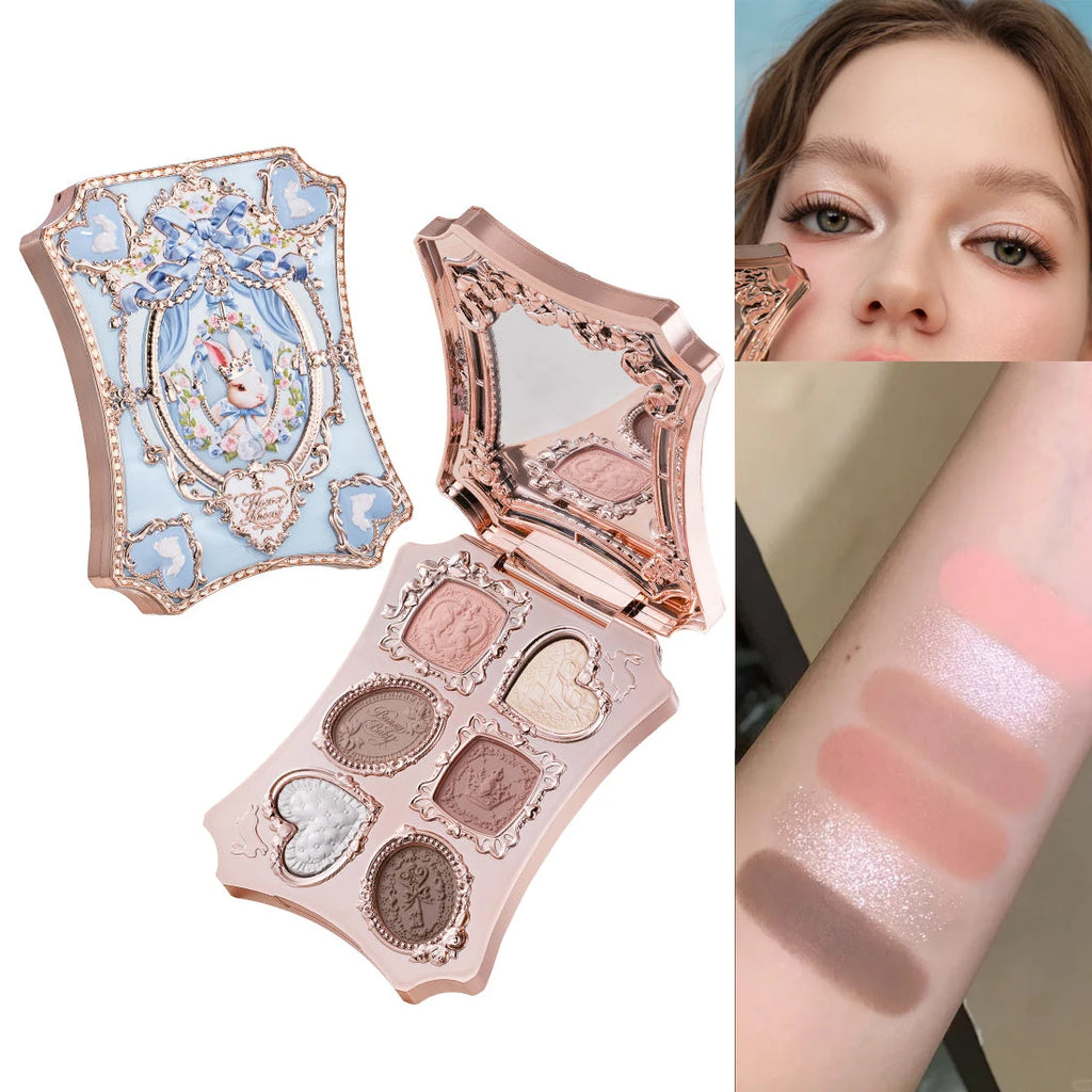 Flower Knows 2026 Bunny Garden Paleta de Sombras Temática de Coelhinho Coleção de Cosméticos Completa com Blush e Iluminador