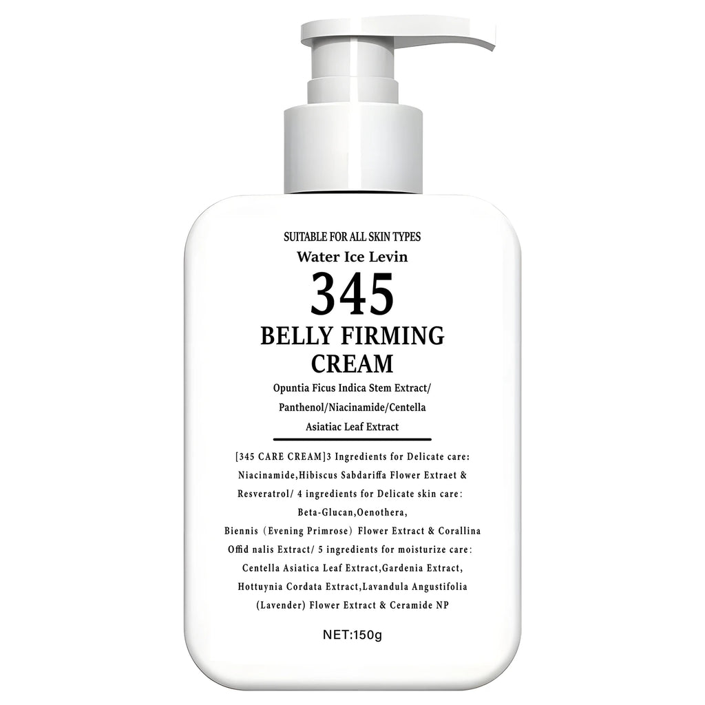345 Extrato de haste de opuntia de creme reafirmante para barriga. Niacinamida Pantenol. Alvos Crepey Skin. Apertar firmes. Todos os tipos de pele. 150g.