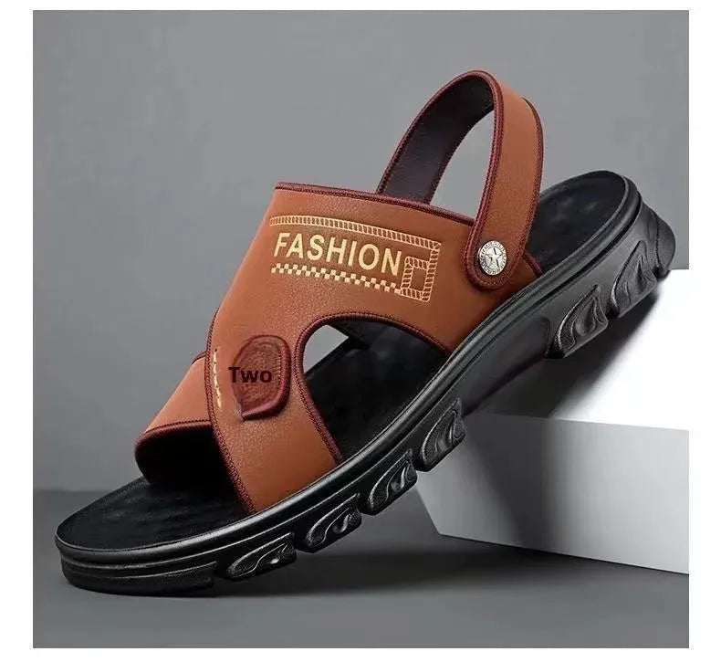 Sandálias de Praia Masculinas de Verão, Reforçadas, Antiderrapantes, Resistentes ao Desgaste, Respiráveis, para Dirigir, Material PVC, Calçados para Adultos