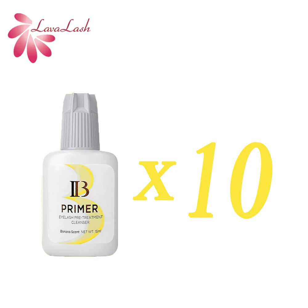 Primer ibeauty de 15ml para aplicação de cola em extensões de cílios, produto profissional coreano, primer transparente, ferramenta de maquiagem, 10 frascos