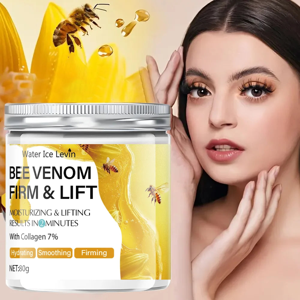 Creme Firmador e Reafirmante com Veneno de Abelha - 80g, Absorve em 2 Minutos, Não Oleoso e Hidratante, Adequado para Todos os Tons de Pele Clara, Fórmula Sem Álcool, Ilumina e Uniformiza o Tom da Pele