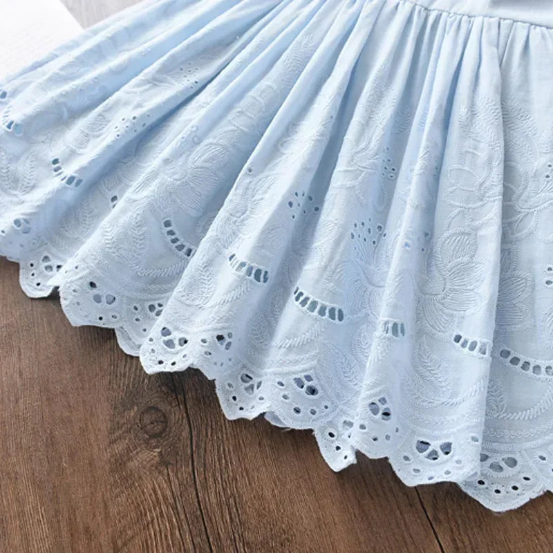 Urso líder meninas vestidos elegantes 2024 novo verão crianças trajes de festa menina floral princesa roupas crianças vestidos roupas