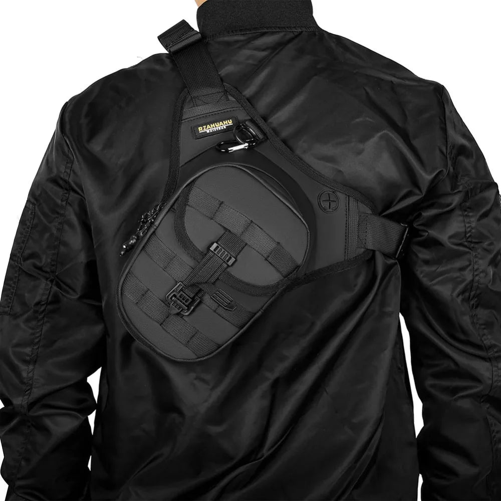 Bolsa lateral para perna de motocicleta masculina, à prova d'água, quadril, perna, ajustável, bolsa crossbody para caminhadas, acampamento, pesca