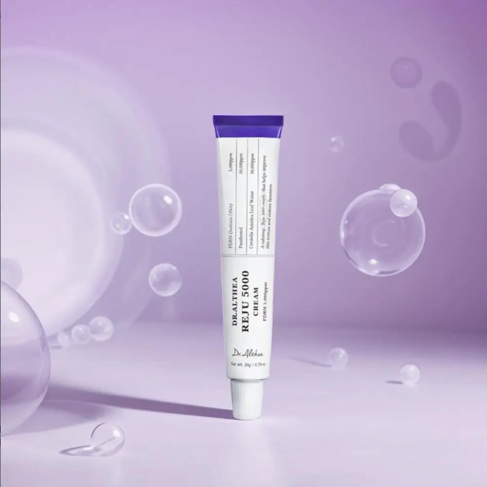 Creme Facial Calmante PDRN REJU 5000 com Pantenol e Centella Asiatica para Redução de Rugas, Cuidado Facial, Skincare Coreano