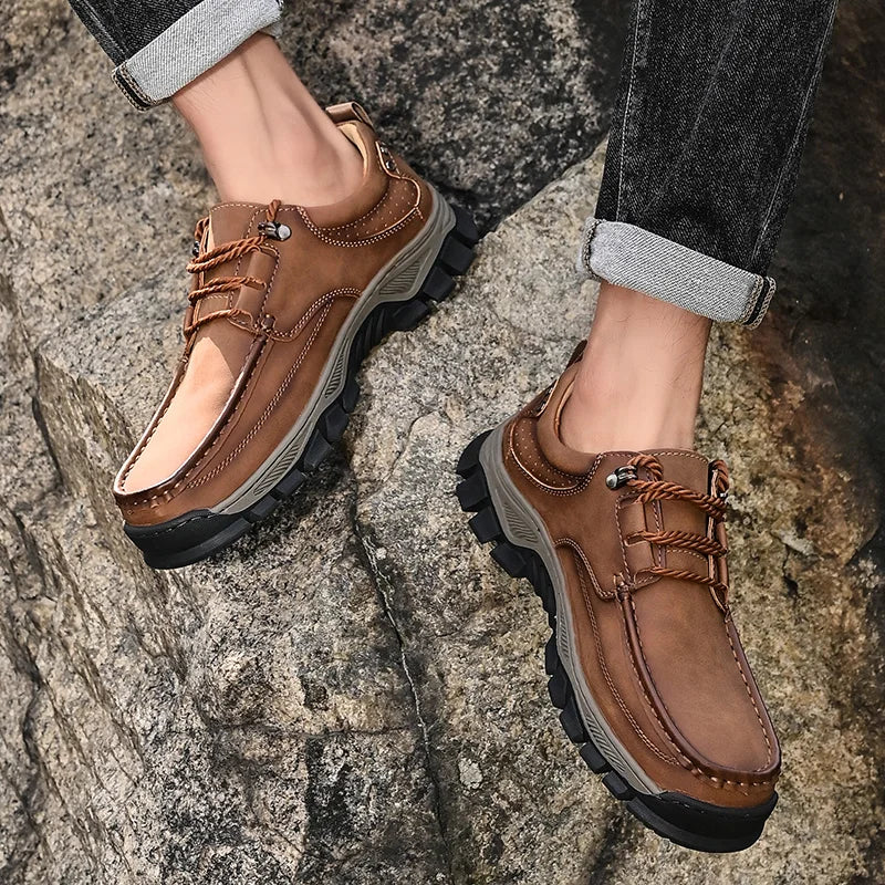 Nova chegada dos homens sapatos casuais feitos à mão mocassins de couro genuíno confortáveis sapatos de caminhada masculinos mocassins de qualidade tênis masculinos