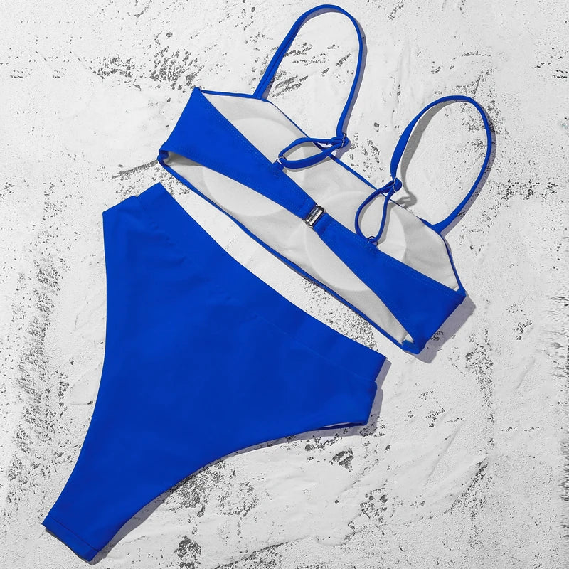 ZTVitality Sexy Bikini 2021 Venda quente Biquinis Cor sólida Cintura alta Biquini Push Up Biquínis Brasileiro Leopardo Summer Feminino Bikinis S-XL