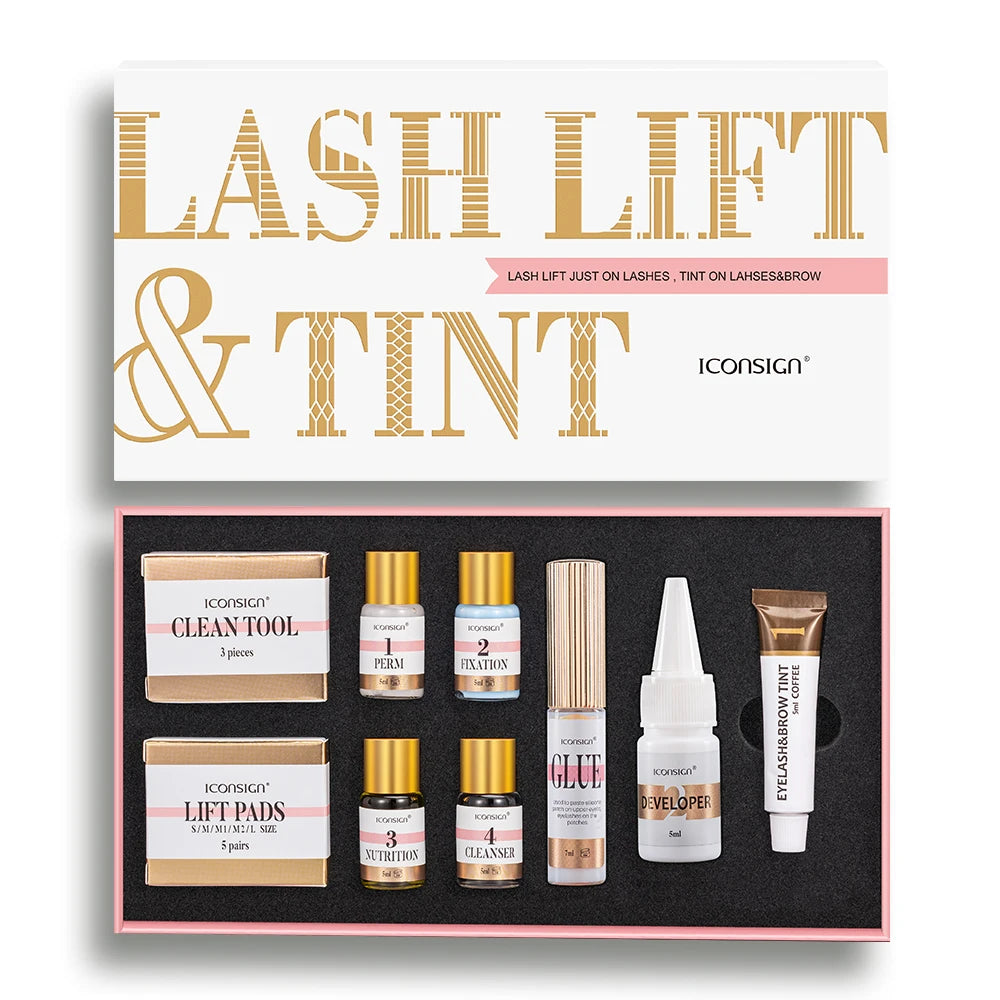 ICONSIGN Lash Lift e Matiz Kit Profissional Cílios Lifting Matiz Brow Laminação Tintura Ferramentas de Maquiagem para os Olhos