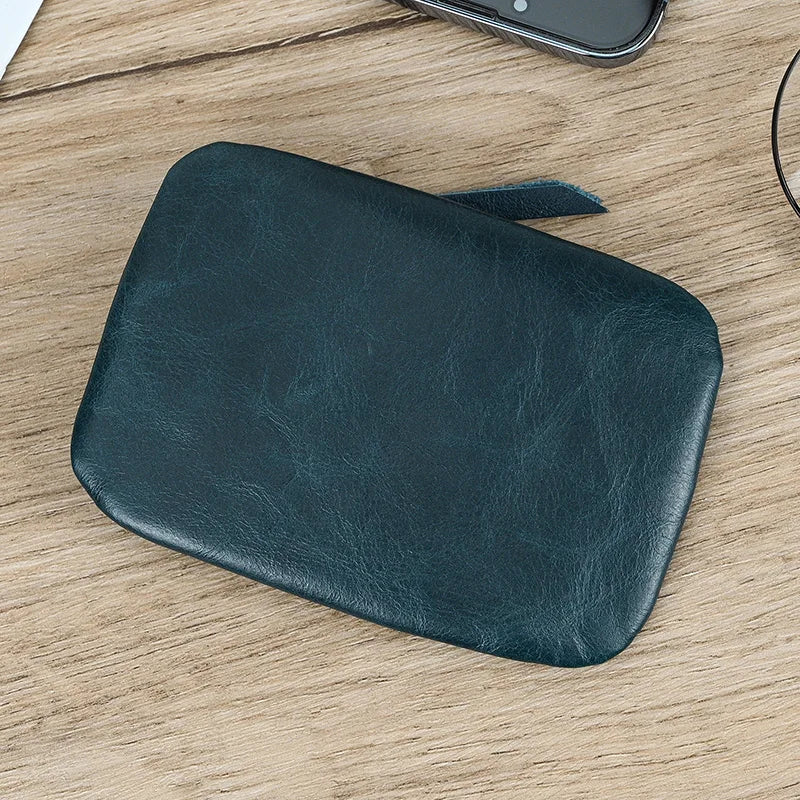 Luufan couro genuíno zíper moeda cartão bolsa de couro real rfid titular do cartão embreagem carteiras slots para homens mulheres mini bolsa fina