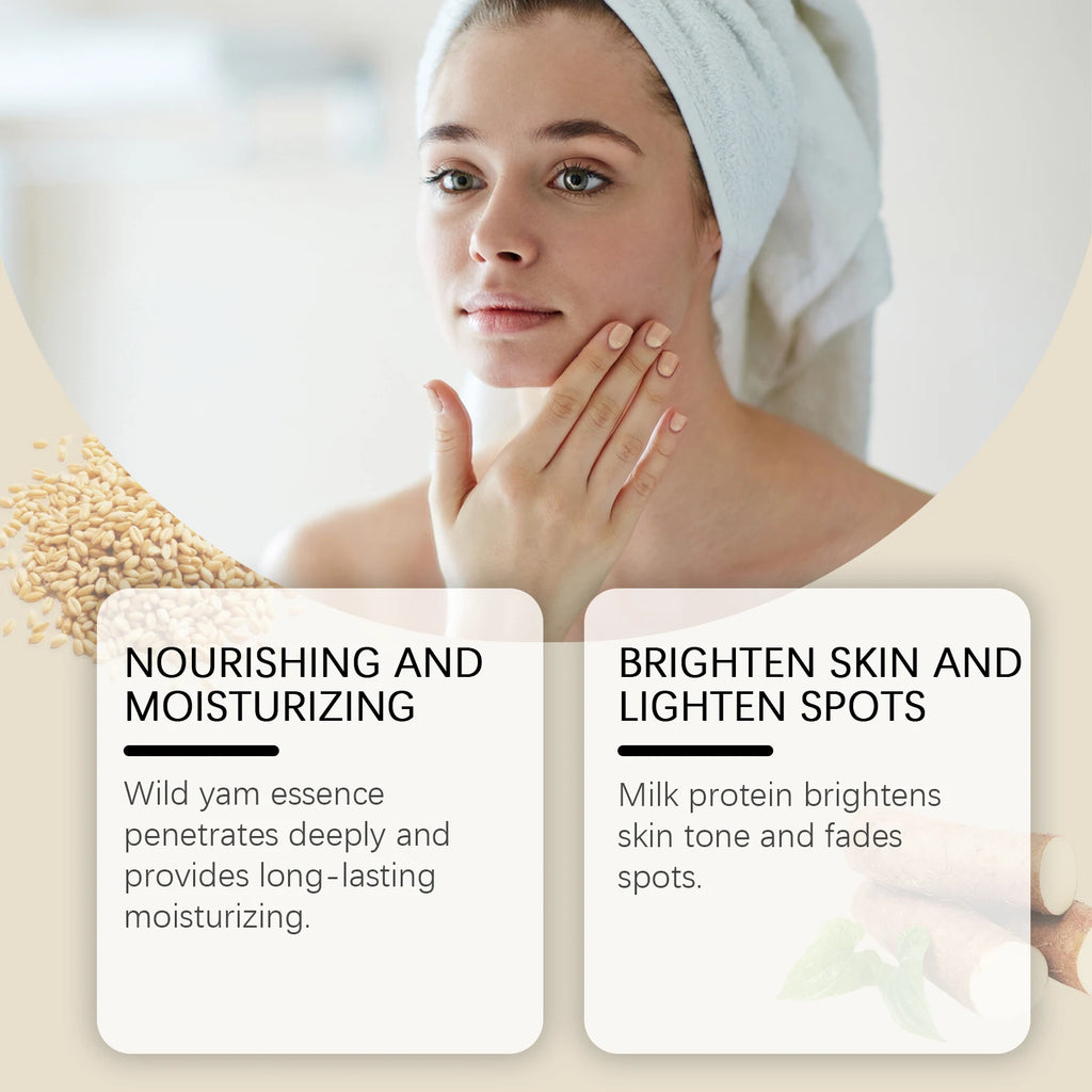 Eelhoe selvagem yam hidratante conjunto de cuidados com a pele 1 conjunto inverno hidratante creme facial loção toner kit barreira protetora não gordurosa