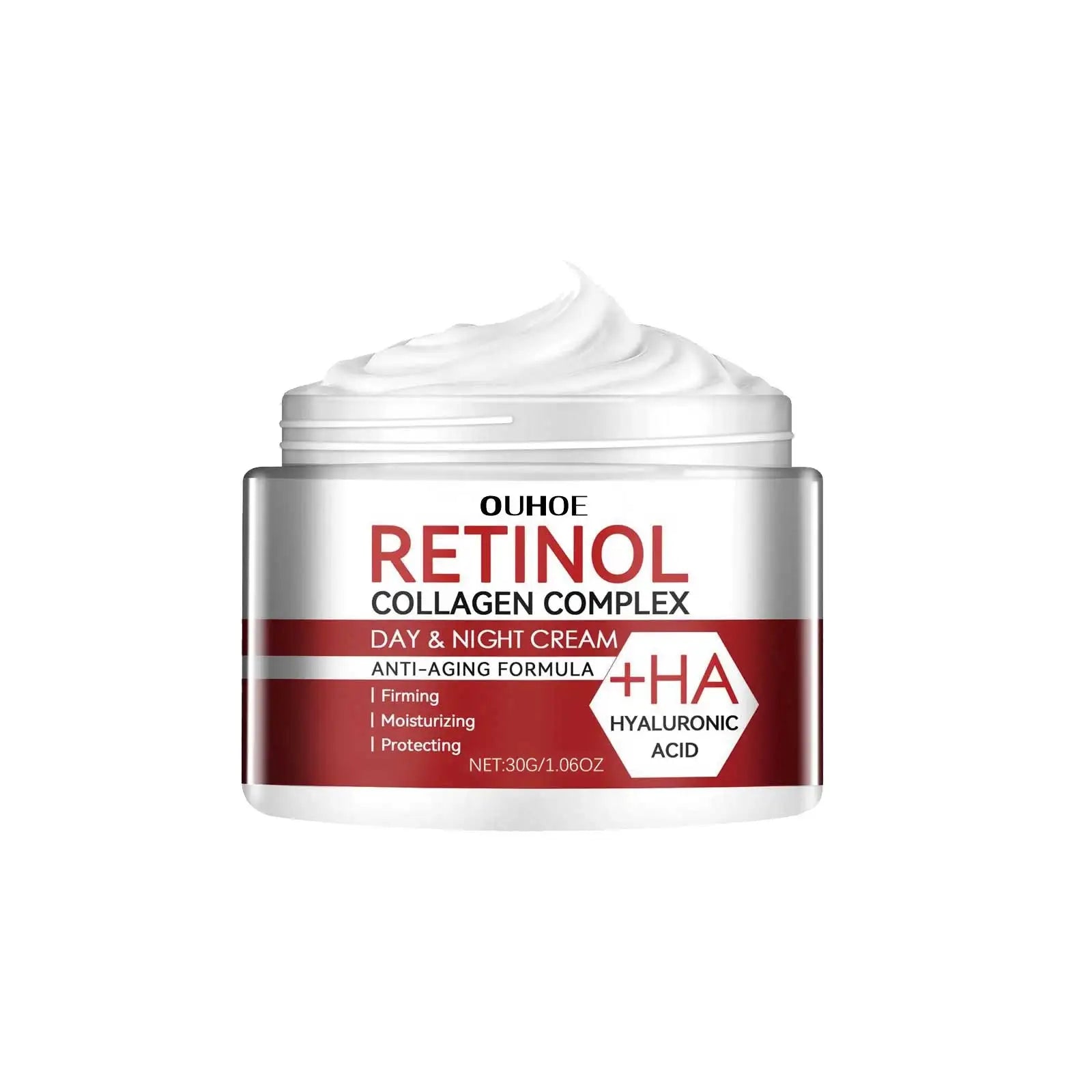 Retinol colágeno creme facial complexo dia noite creme ácido hialurônico reduzir linhas finas olheiras hidratar poros firmes