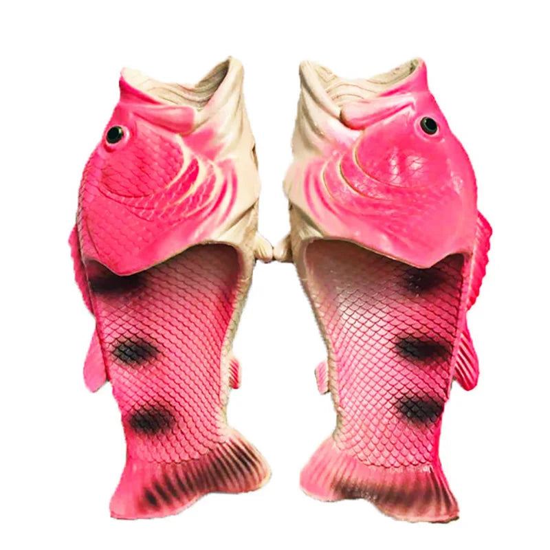 Chinelos de peixe elegantes para mulheres 2024 novo design exclusivo família sapatos de praia senhoras confortáveis e legais flip flips
