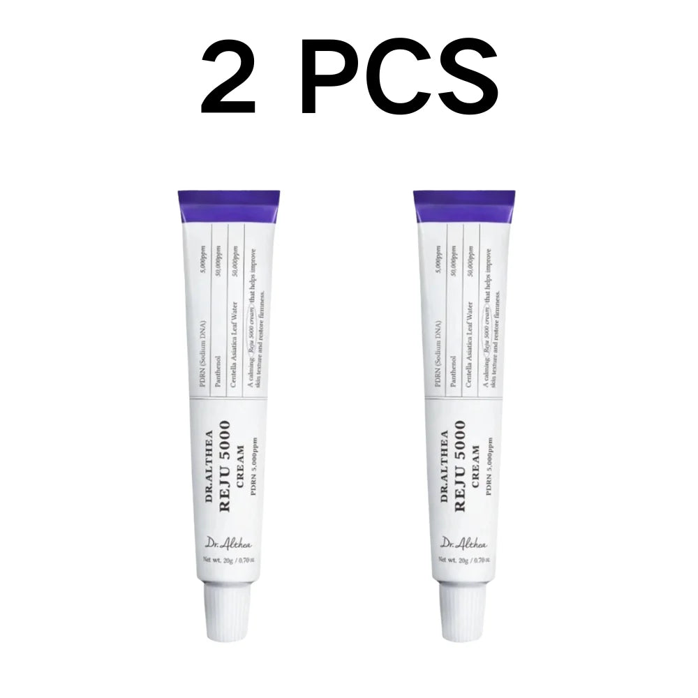 Creme Facial Calmante PDRN REJU 5000 com Pantenol e Centella Asiatica para Redução de Rugas, Cuidado Facial, Skincare Coreano