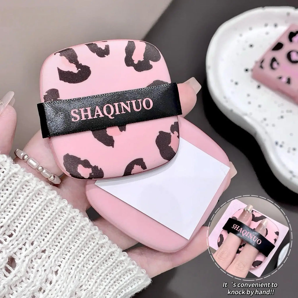 100 folhas de papel absorvente de óleo facial com estampa de leopardo rosa caixa de armazenamento portátil com espelho ferramenta de beleza