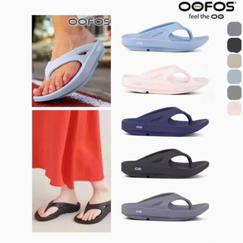Oofos-sandálias originais para homens e mulheres, chinelos, fundo macio, interior, slides domésticos, sapatos de praia