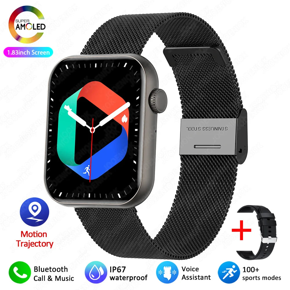 2025 novo relógio inteligente tela de toque completa bluetooth chamada ai voz freqüência cardíaca relógios à prova dwaterproof água pulseira esportiva smartwatch feminino