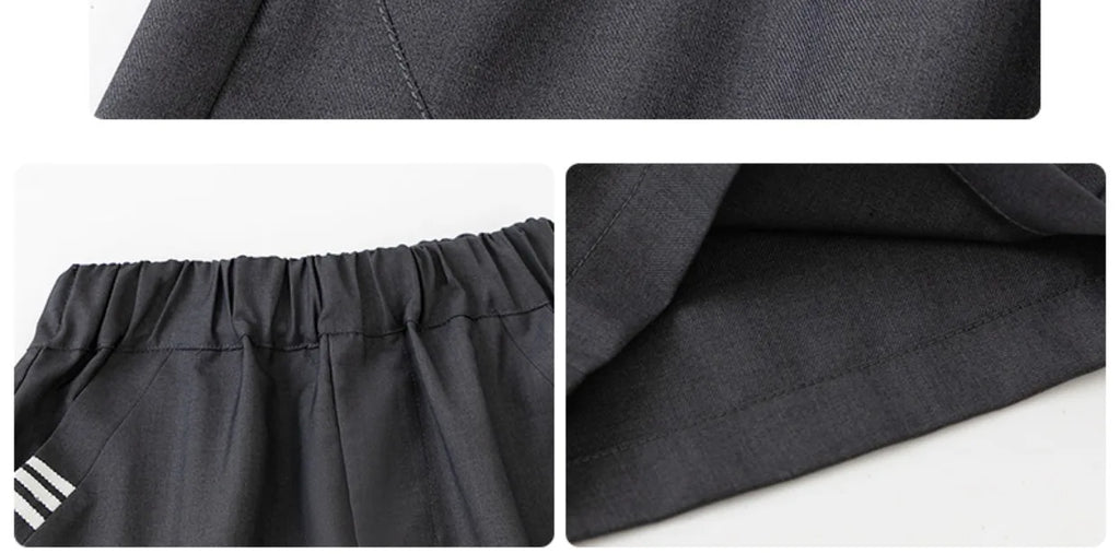 Meninas coreano japonês preppy listrado blusa saias meninos camisas shorts crianças conjuntos de roupas verão estudantes uniformes escolares