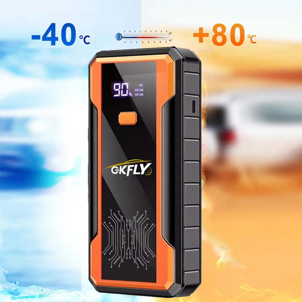 Gkfly 4000a carro ir para iniciantes banco de potência portátil 2000a impulsionador de bateria de carro 12v dispositivo de partida auxiliar para gasolina diesel