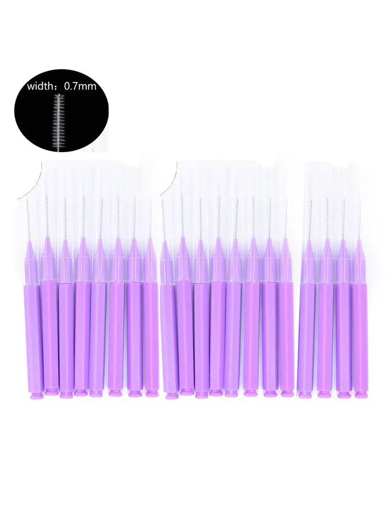 Descartável Brow Lifting Brushes, Mini Escova De Sobrancelha, Bendable Micro Cílios Aplicadores, Ferramentas De Maquiagem, Bendable, 20Pcs