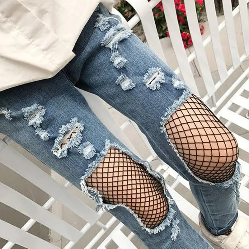 Verão primavera legal malha crianças moda fishnet meias collants crianças preto branco meia-calça calças meia para meninas do bebê leggings