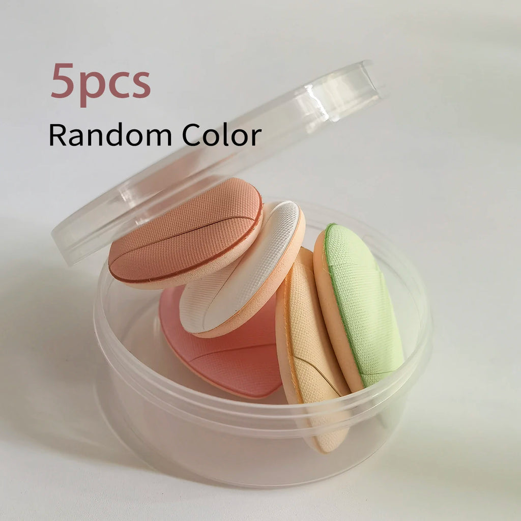 Mini esponja de pó com almofada de ar pequena, esponja para corretivo facial bb creme esponja ferramenta de maquiagem para uso molhado e seco