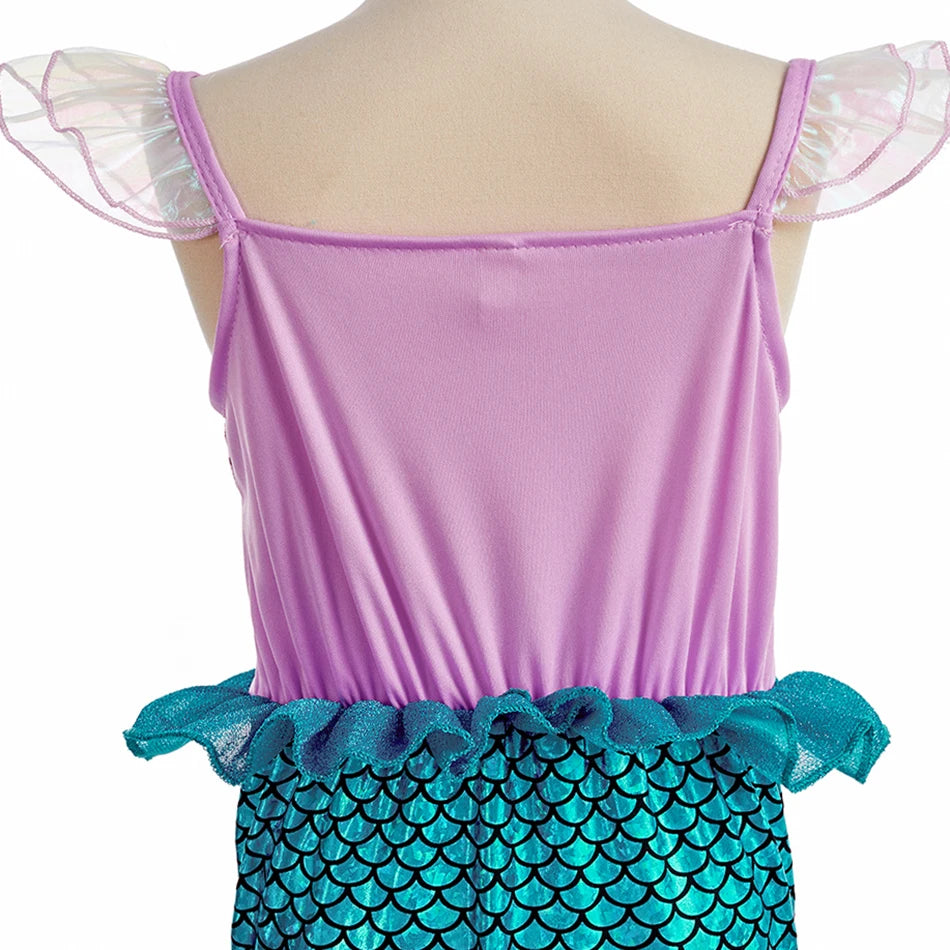 Crianças neve branca cinderela aurora anna elsa traje menina cosplay vestido crianças encanto mirabel pequena sereia roupas de halloween