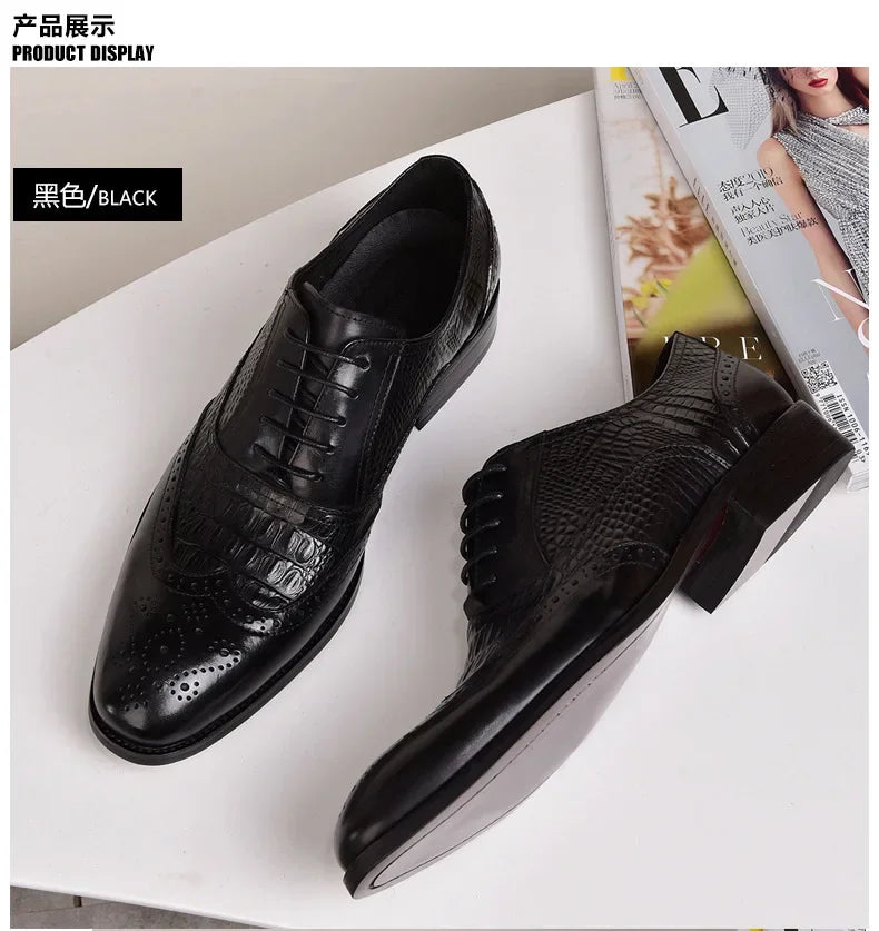 Sapatos casuais masculinos de estilo britânico de luxo escritório oxford sapatos de couro masculinos confortáveis resistentes ao desgaste sapatos formais masculinos de tamanho grande