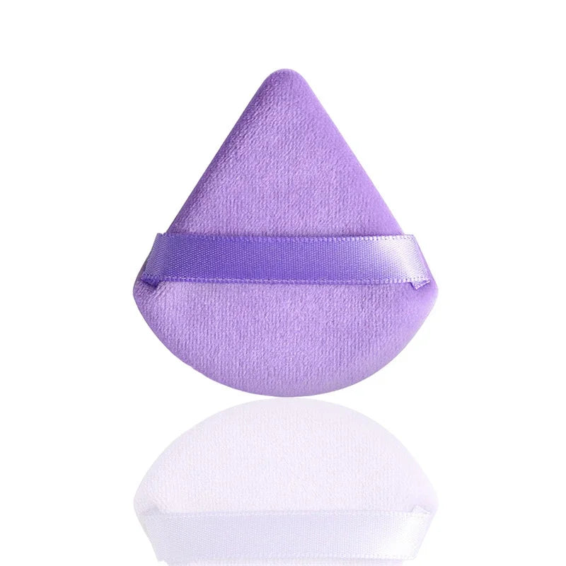 Veludo cosméticos fundação puff macio triângulo maquiagem puffs feminino rosto beleza esponja liquidificador lavável maquiagem em pó acessórios