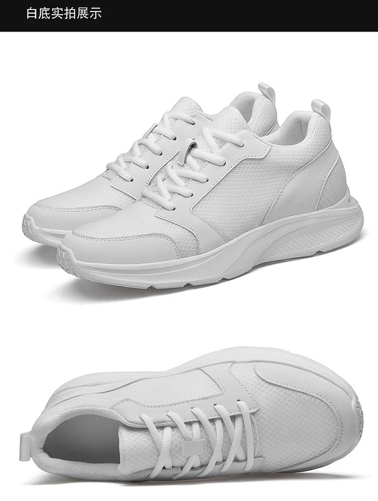 Homens sapatos de elevador aumento de altura tênis sapatos para homem 10cm esportes sapatos casuais invisível sapatos de aumento interno para homem 8cm
