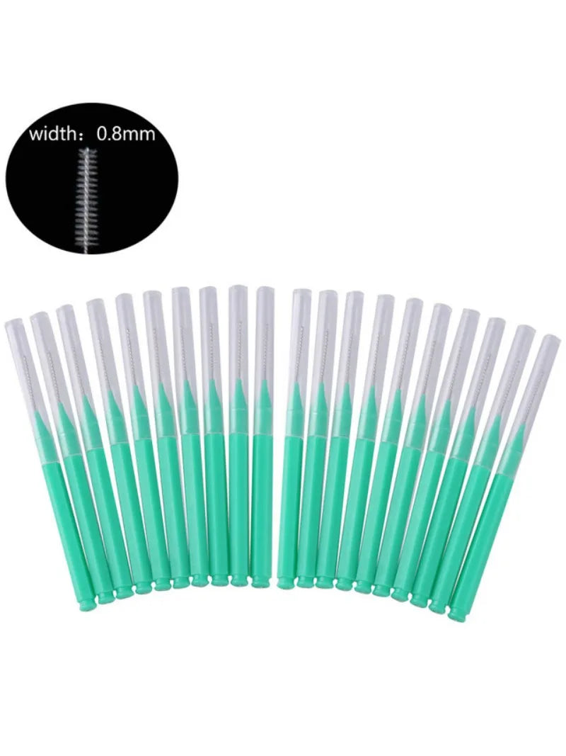 Descartável Brow Lifting Brushes, Mini Escova De Sobrancelha, Bendable Micro Cílios Aplicadores, Ferramentas De Maquiagem, Bendable, 20Pcs