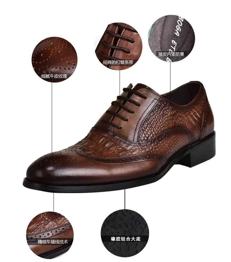 Sapatos casuais masculinos de estilo britânico de luxo escritório oxford sapatos de couro masculinos confortáveis resistentes ao desgaste sapatos formais masculinos de tamanho grande