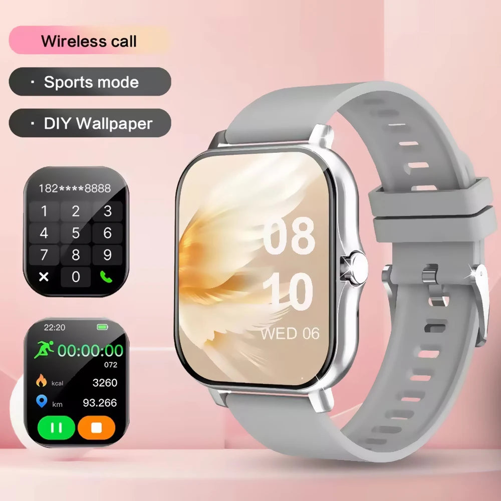 Relógio Inteligente 2026 para Android e iOS, Tela Colorida de 1.83 Polegadas, Bluetooth, Atende Chamadas, Monitor de Fitness, Smartwatch para Mulheres e Homens, Novo