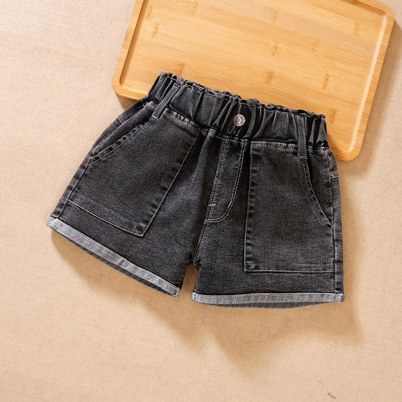 IENENS Roupas de verão para bebês meninas, shorts jeans, calças jeans, roupas infantis, calças curtas casuais para meninas, calças infantis