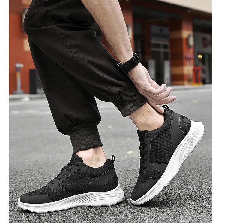 Homens sapatos de elevador aumento de altura tênis sapatos para homem 10cm esportes sapatos casuais invisível sapatos de aumento interno para homem 8cm