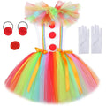 Arco-íris pennywise palhaço trajes para meninas palhaço de circo halloween tutu vestido para crianças coringa roupa crianças roupas de ano novo