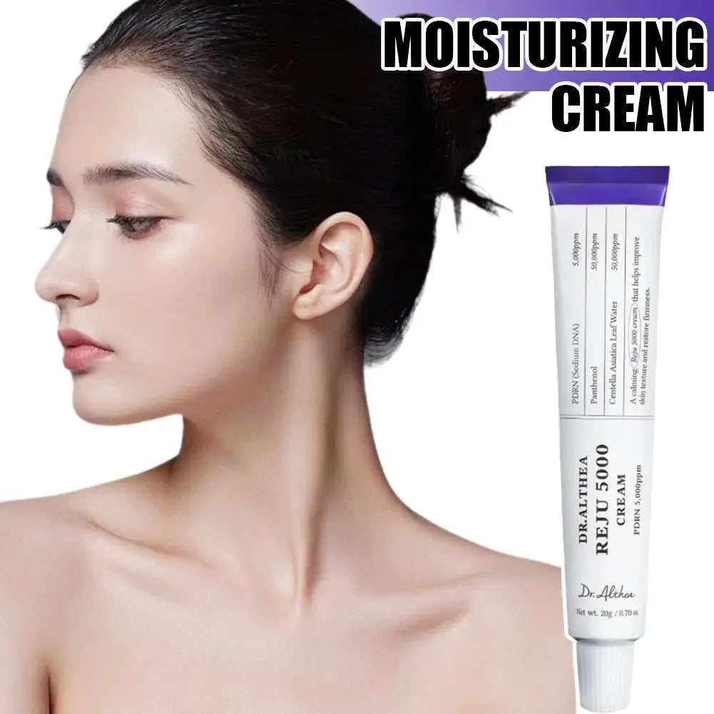 Creme Facial Calmante PDRN REJU 5000 com Pantenol e Centella Asiatica para Redução de Rugas, Cuidado Facial, Skincare Coreano