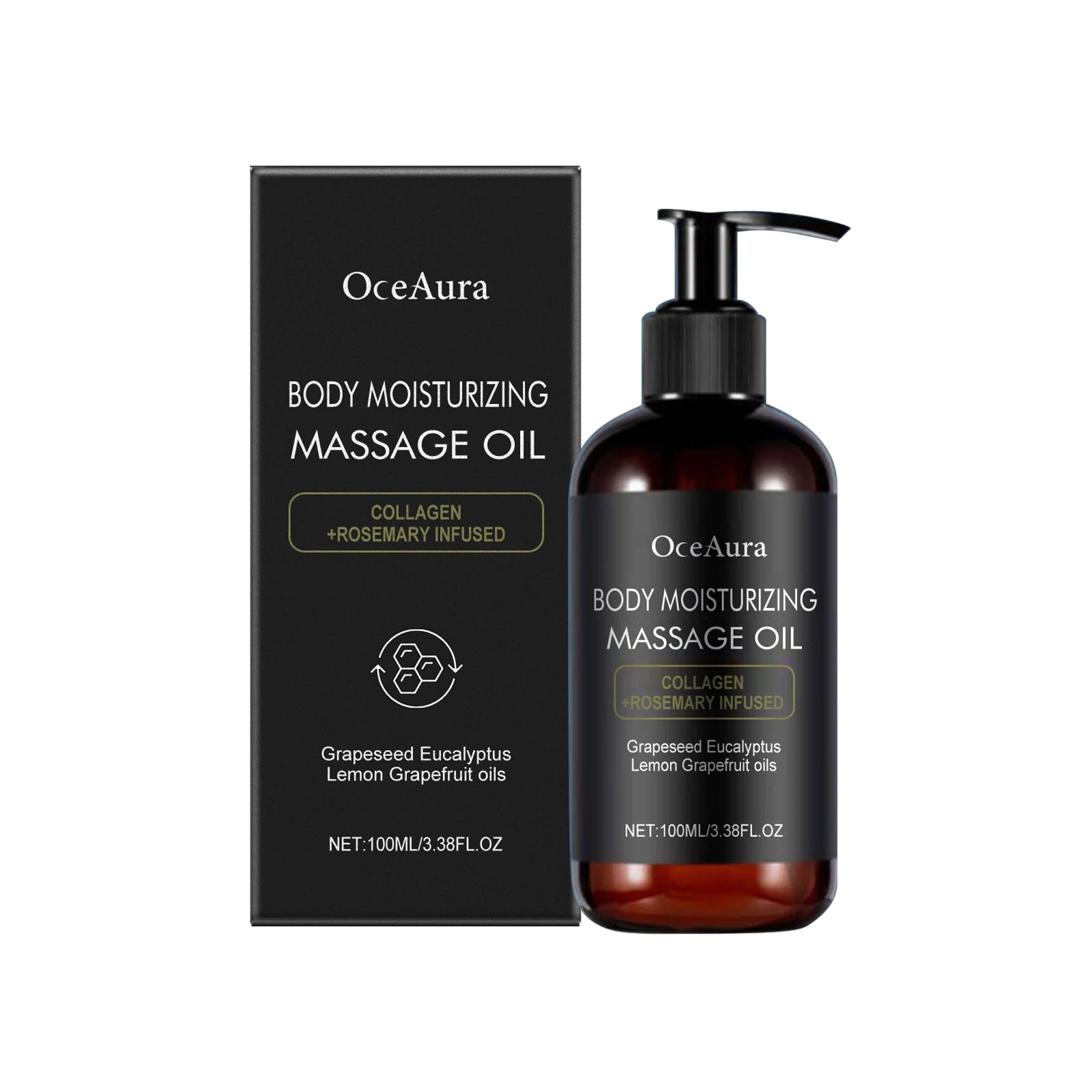 Óleo de massagem corporal hidratante nutritivo suavizante da pele reduzir a secura óleo de alecrim iluminar suave endurecimento corpo spa cuidados com a pele