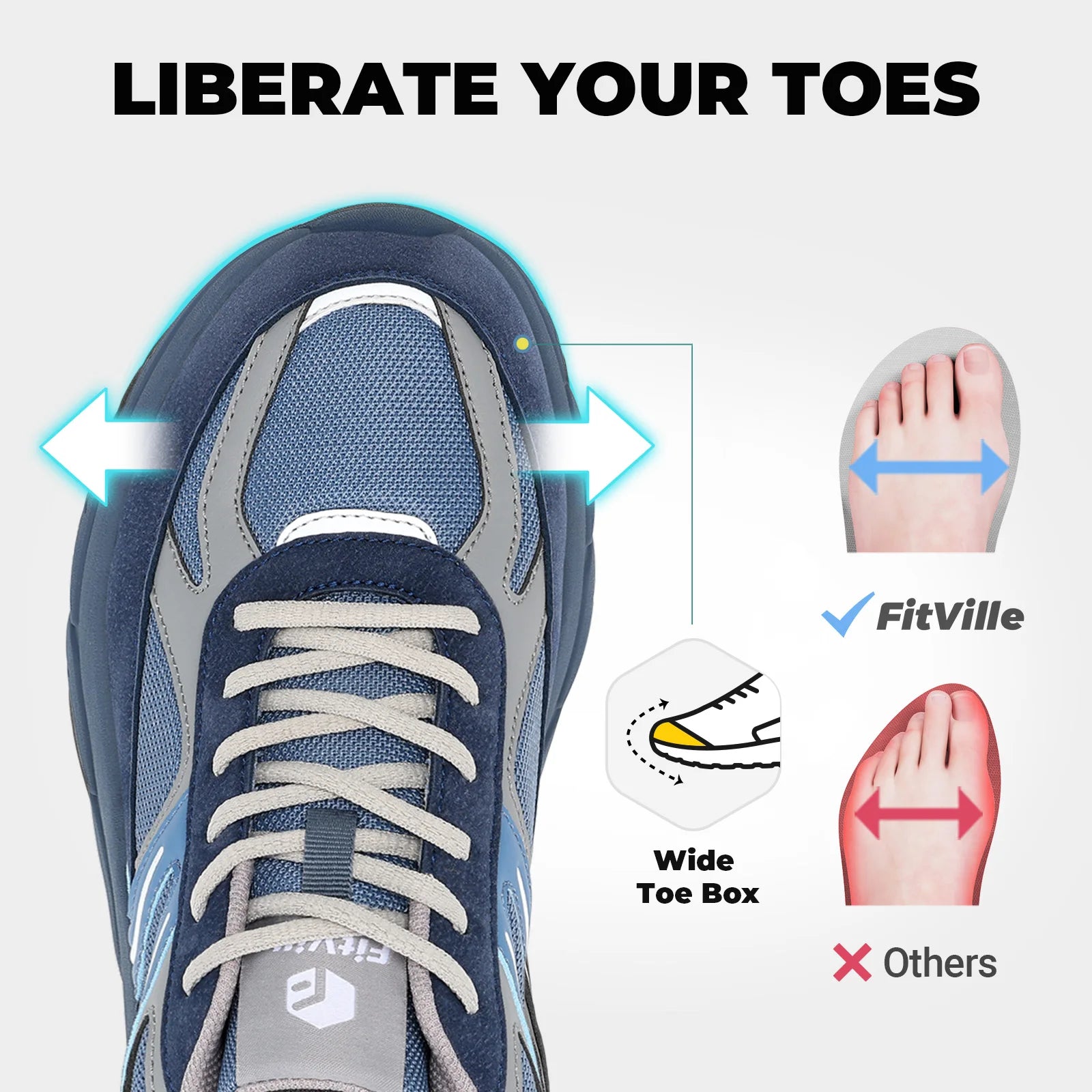 Fittington sapatos largos para homens sapatos de caminhada tênis casuais sapatos ortopédicos suporte de arco para fascite plantar neuropatia