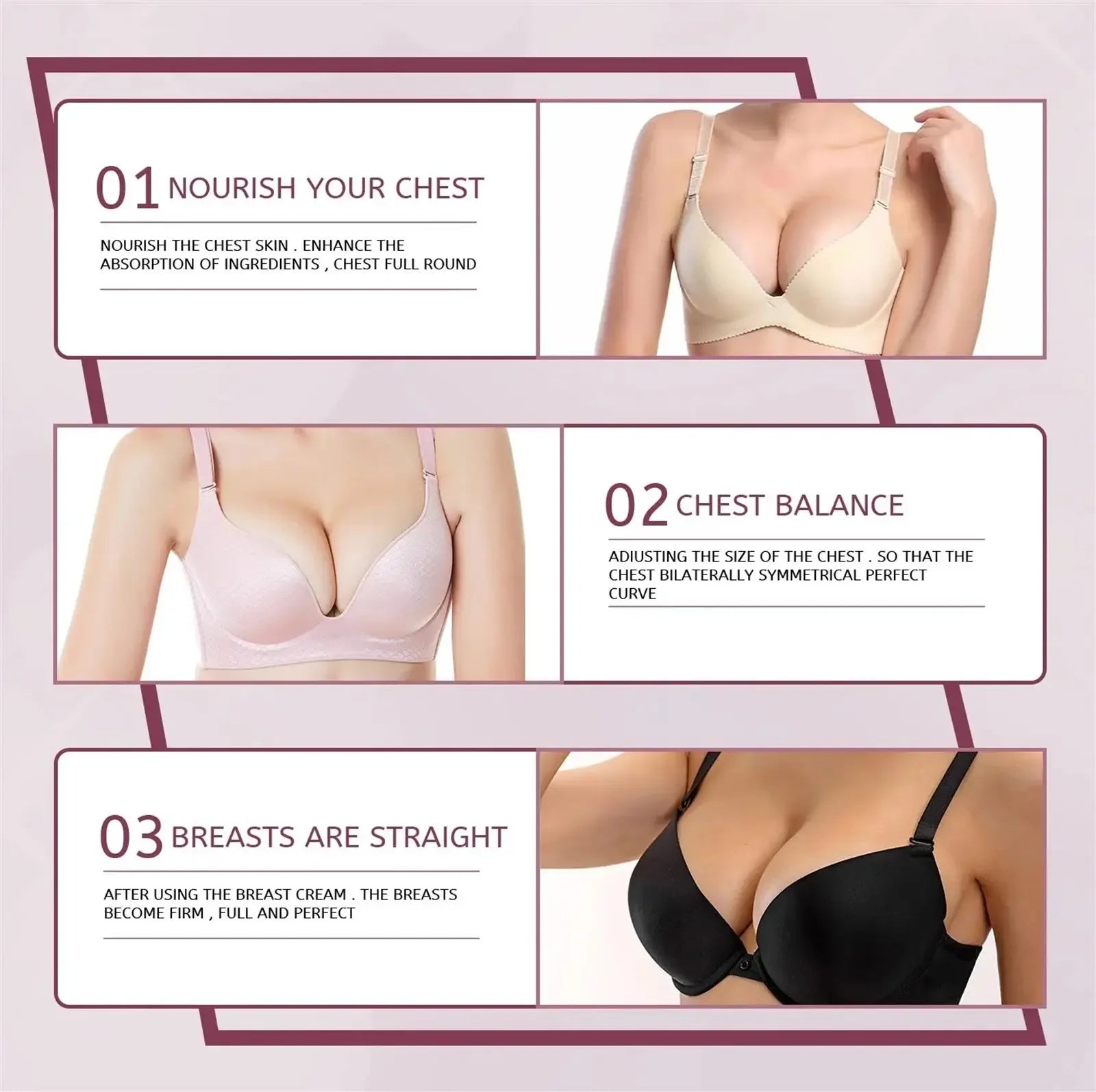 Crescimento rápido creme de ampliação do peito levantar peito firme melhorar flacidez massagem peito rapidamente corpo hidratante suave cuidados brilhantes