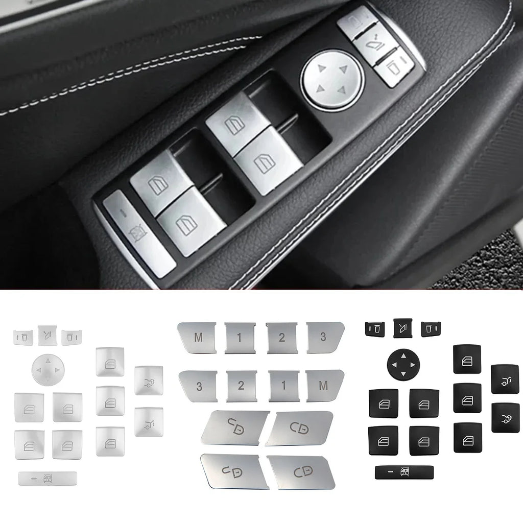 Angelguoguocar etiqueta da guarnição da janela para mercedes benz a/b/c (w204)/e (w212)/gla/cla/glk/gle-class