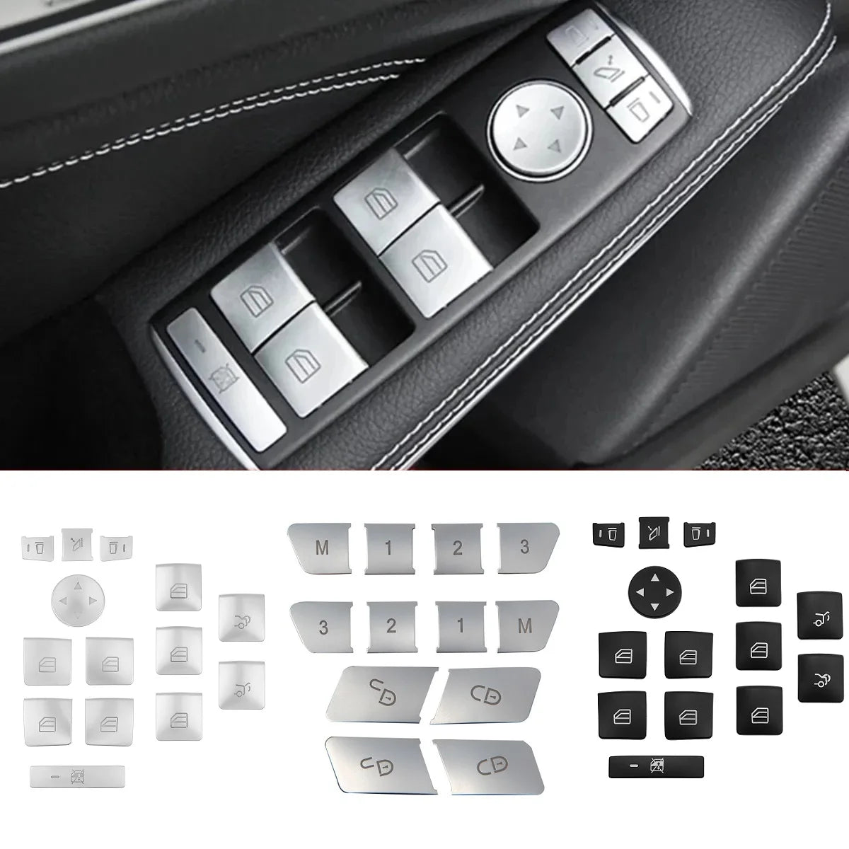 Angelguoguocar etiqueta da guarnição da janela para mercedes benz a/b/c (w204)/e (w212)/gla/cla/glk/gle-class
