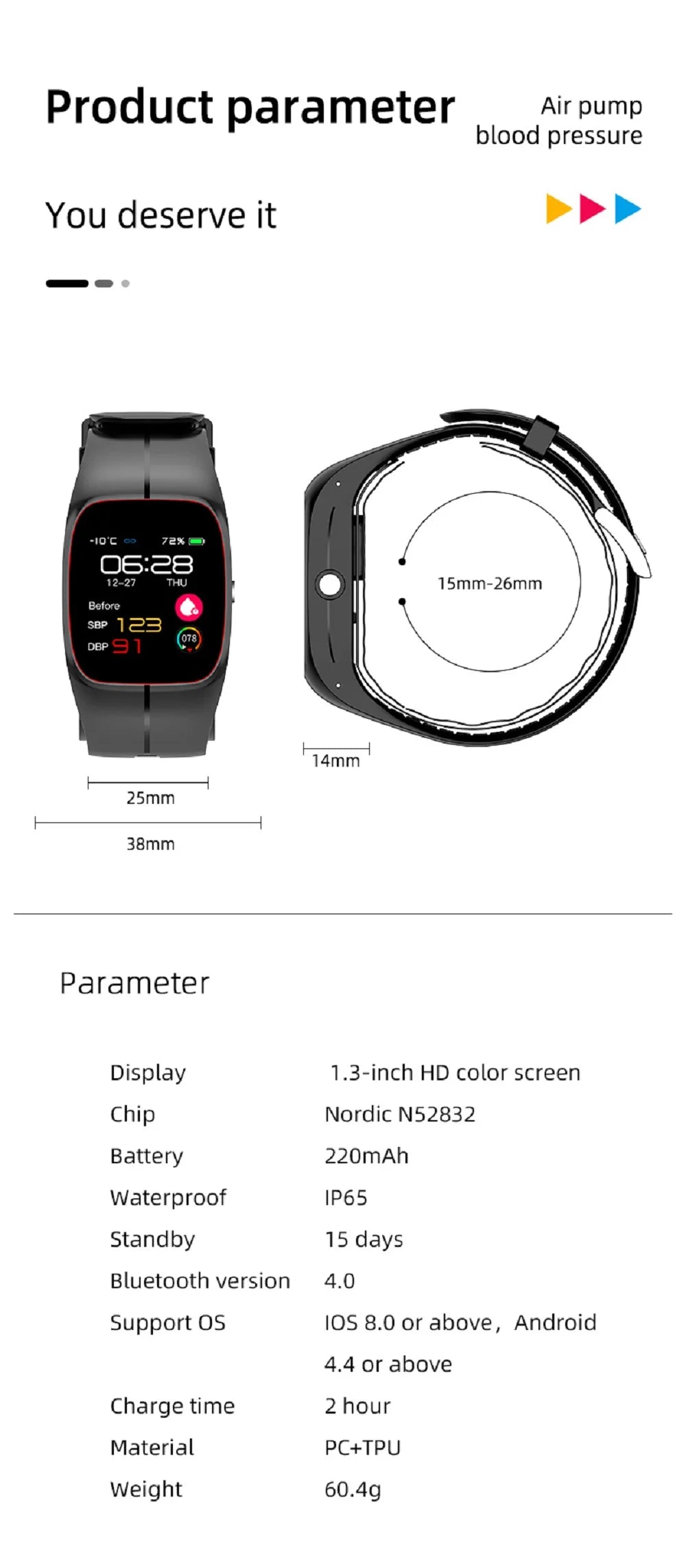 Oxigênio no sangue pressão arterial temperatura corporal monitor de freqüência cardíaca smartwatch masculino à prova dwaterproof água sono esporte saúde relógios inteligentes feminino