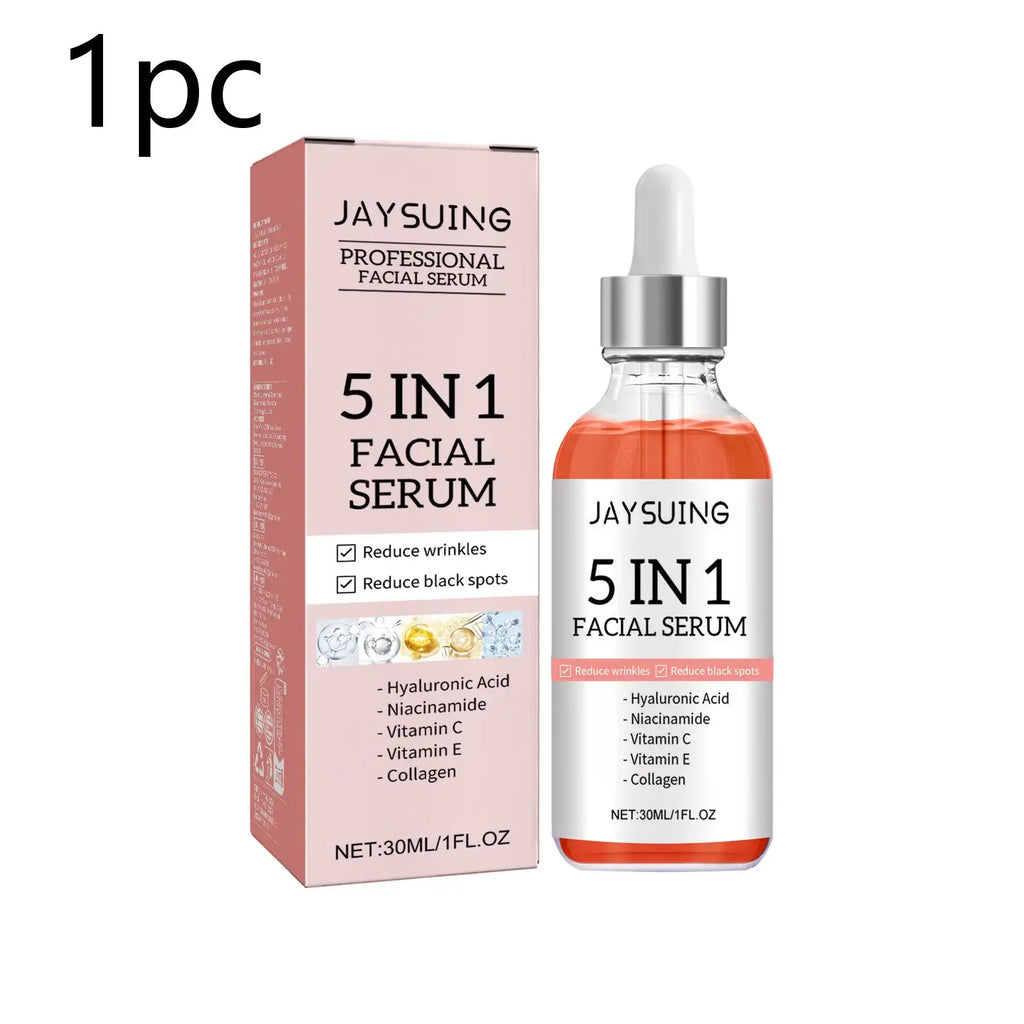 Sérum Facial 5 em 1 para Redução de Linhas Finas, Firmador, Redutor de Manchas e Pigmentação, Hidratante e Firmador da Pele.