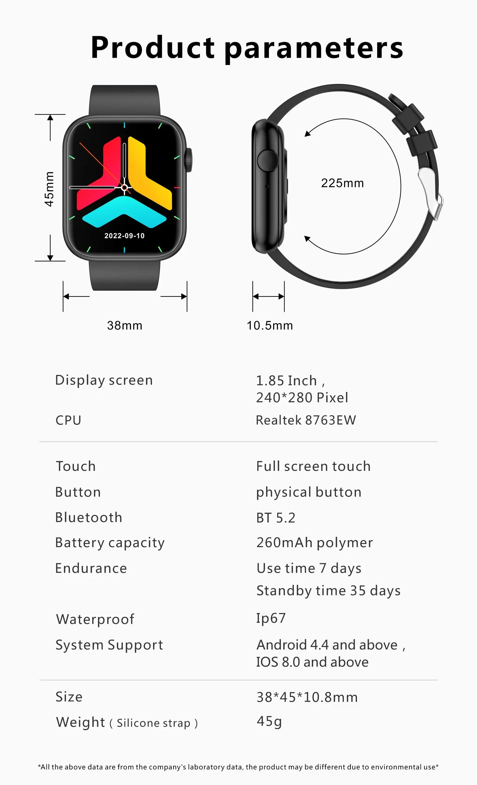 LIGE-Full Touch Screen Smart Watch para mulheres, Bluetooth Call, relógios impermeáveis, Sport Fitness Tracker, Smartwatch para senhora
