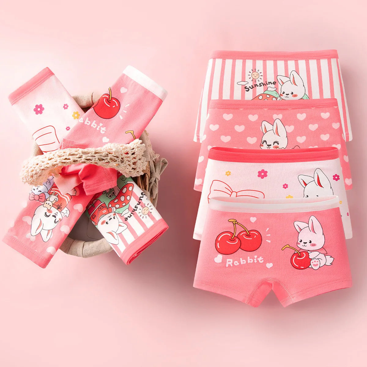 Meninas roupa interior menina boxer shorts 2-14 anos estudante princesa dos desenhos animados calcinha de algodão respirável crianças boxer cuecas