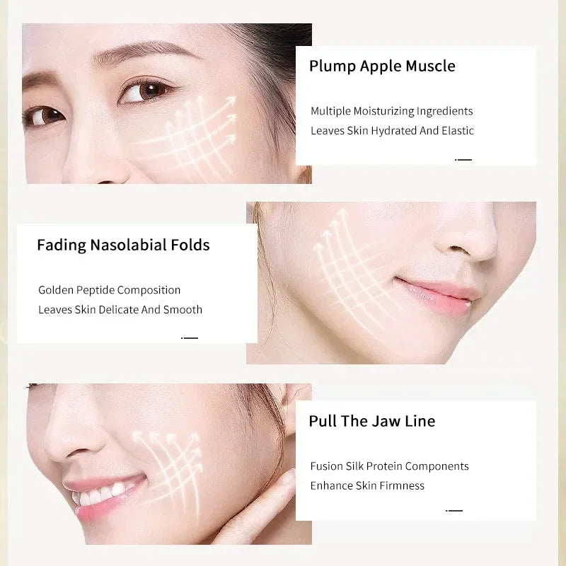 Fios Solúveis para Lifting Facial, Essência Facial de Colágeno, Peptídeo de Proteína, Fio de Seda Dourada, Sérum Facial para Antienvelhecimento e Firmeza da Pele
